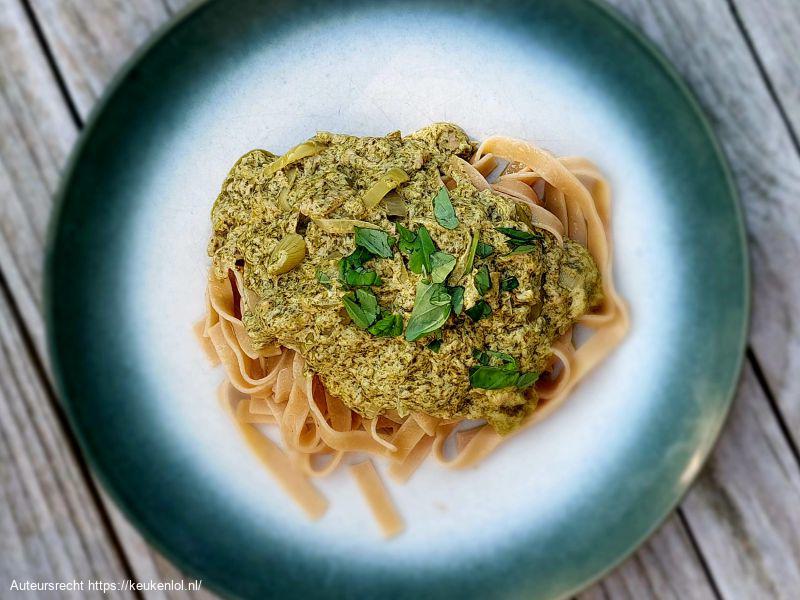 tonijn pesto pasta