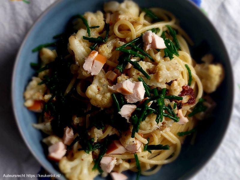 spaghetti met zeekraal