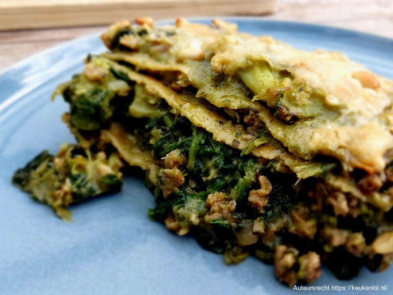Lasagne met pestosaus
