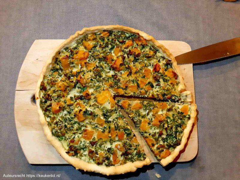 Pompoen boerenkool quiche